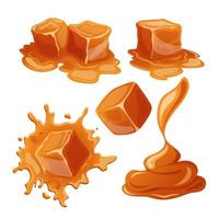 bonbons au caramel set illustration vectorielle de dessin animé vecteur