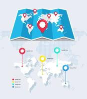 Carte du monde infographique vecteur