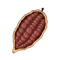 vecteur de dessin animé de cacao au chocolat