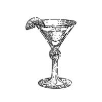 croquis de cocktail cosmopolite vecteur dessiné à la main