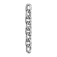 chaîne métal croquis vecteur dessiné à la main