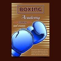 académie de boxe pour vecteur de bannière hommes et femmes