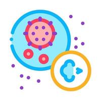 maladie virale asthme couleur icône illustration vectorielle vecteur