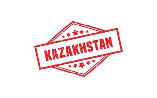 Caoutchouc de timbre kazakhstan avec style grunge sur fond blanc vecteur