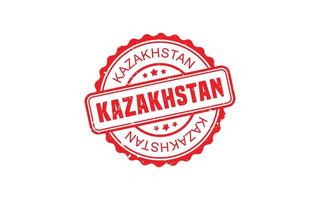 Caoutchouc de timbre kazakhstan avec style grunge sur fond blanc vecteur