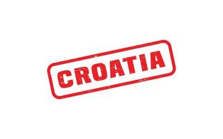 Caoutchouc timbre croatie avec style grunge sur fond blanc vecteur