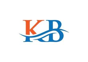 création de logo kb moderne pour l'identité de l'entreprise et de l'entreprise. lettre kb créative avec concept de luxe vecteur