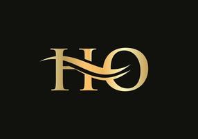 logo lié à la lettre ho pour l'identité de l'entreprise et de l'entreprise. modèle vectoriel de lettre initiale ho logo