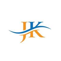 monogramme lettre jk logo design vecteur. création de logo lettre jk vecteur