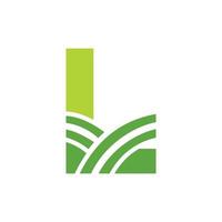 lettre l logo de l'agriculture. logo agro-ferme basé sur l'alphabet pour la boulangerie, le pain, le gâteau, le café, la pâtisserie, l'identité d'entreprise des industries domestiques vecteur