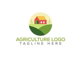 création de logo agricole. signe de l'agriculture, modèle vectoriel de logotype agricole