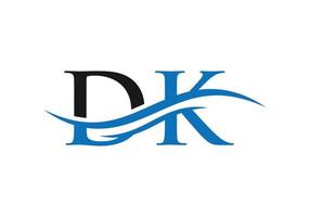 modèle vectoriel de conception de logo d'entreprise initial dk letter avec un style minimaliste et moderne. création de logo dk avec une tendance créative et moderne