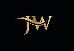 lettre initiale jw logo lié pour l'entreprise et l'identité de l'entreprise. modèle de vecteur de logo lettre jw moderne avec tendance moderne