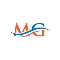 création de logo mg moderne pour l'identité de l'entreprise et de l'entreprise. lettre mg créative avec concept de luxe. vecteur