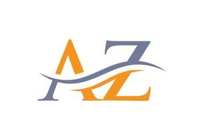 lettre az créative avec concept de luxe. création de logo az moderne pour l'identité de l'entreprise et de l'entreprise vecteur