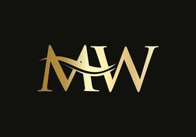 lettre initiale mw logo lié pour l'entreprise et l'identité de l'entreprise. modèle de vecteur de logo lettre mw moderne avec tendance moderne