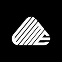 conception créative du logo wme letter avec graphique vectoriel, logo wme simple et moderne. vecteur