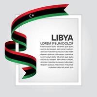 ruban de drapeau vague abstraite libye vecteur