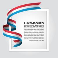 ruban de drapeau de vague abstraite luxembourg vecteur
