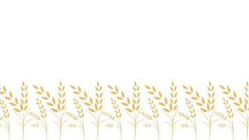 papier peint motif blé. symbole de l'avoine. espace libre pour le texte. signe de riz. papier peint à motif de riz. vecteur