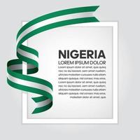 ruban de drapeau vague abstraite nigeria vecteur