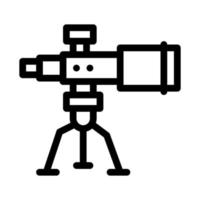 illustration de contour d'icône d'équipement de télescope vecteur