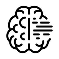 cerveau, santé mentale, icône, contour, illustration vecteur