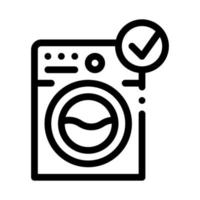 Illustration de contour de l'icône de la machine à laver le linge vecteur