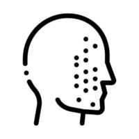 illustration de contour vectoriel d'icône de balayage de partie de visage