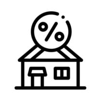 maison empruntée à l'illustration vectorielle de l'icône de crédit d'intérêt vecteur