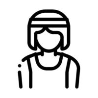 illustration de contour vectoriel icône athlète féminine sportive