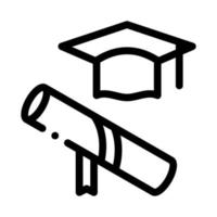 illustration vectorielle de l'icône des attributs des diplômés de l'académie vecteur