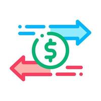 illustration vectorielle de l'icône d'échange de dollars en devises vecteur