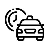 temps d'attente taxi en ligne icône illustration vectorielle vecteur
