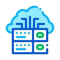 illustration vectorielle de l'icône du système numérique cloud voip vecteur