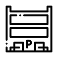emplacement de stationnement icône illustration de contour vectoriel