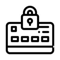 illustration vectorielle de l'icône de protection de carte de crédit vecteur