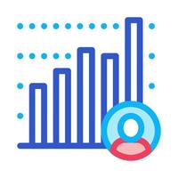 illustration vectorielle de l'icône des statistiques des candidats vecteur
