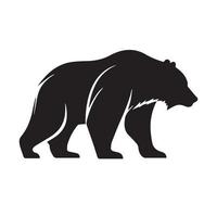 logo d'icône d'ours. illustration vectorielle noir et blanc moderne minimale. logo de l'entreprise propre. vecteur