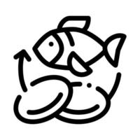 suppléments de nutriments pour poissons icône illustration vectorielle vecteur