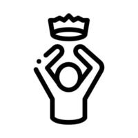 illustration vectorielle de l'icône du talent humain de la couronne du roi vecteur