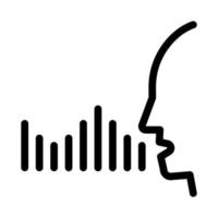illustration vectorielle de l'icône de commande de diagnostic de la voix humaine vecteur