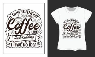 conception de t-shirt svg café vecteur