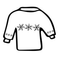 pull d'hiver style doodle vecteur