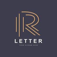 logo de lettre r, symbole de l'alphabet vectoriel, conception de logos de marque avec lettre initiale vecteur