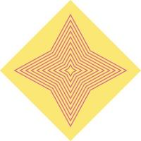 étoile en combinaison de forme carrée vecteur