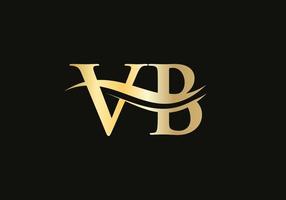 logo de lettre vb initial avec modèle de vecteur de typographie d'entreprise moderne créative. création de logo vb lettre abstraite créative