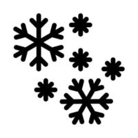 flocons de neige icône vecteur contour symbole illustration