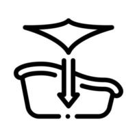 baignoire avec illustration de contour vectoriel icône hamac