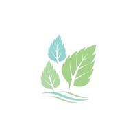 icône de vecteur plat de feuilles de menthe